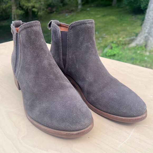 Lucky Brand Shoes - Lucky Brand Pogan Suede Leather Ankle Boots Brown Size 8